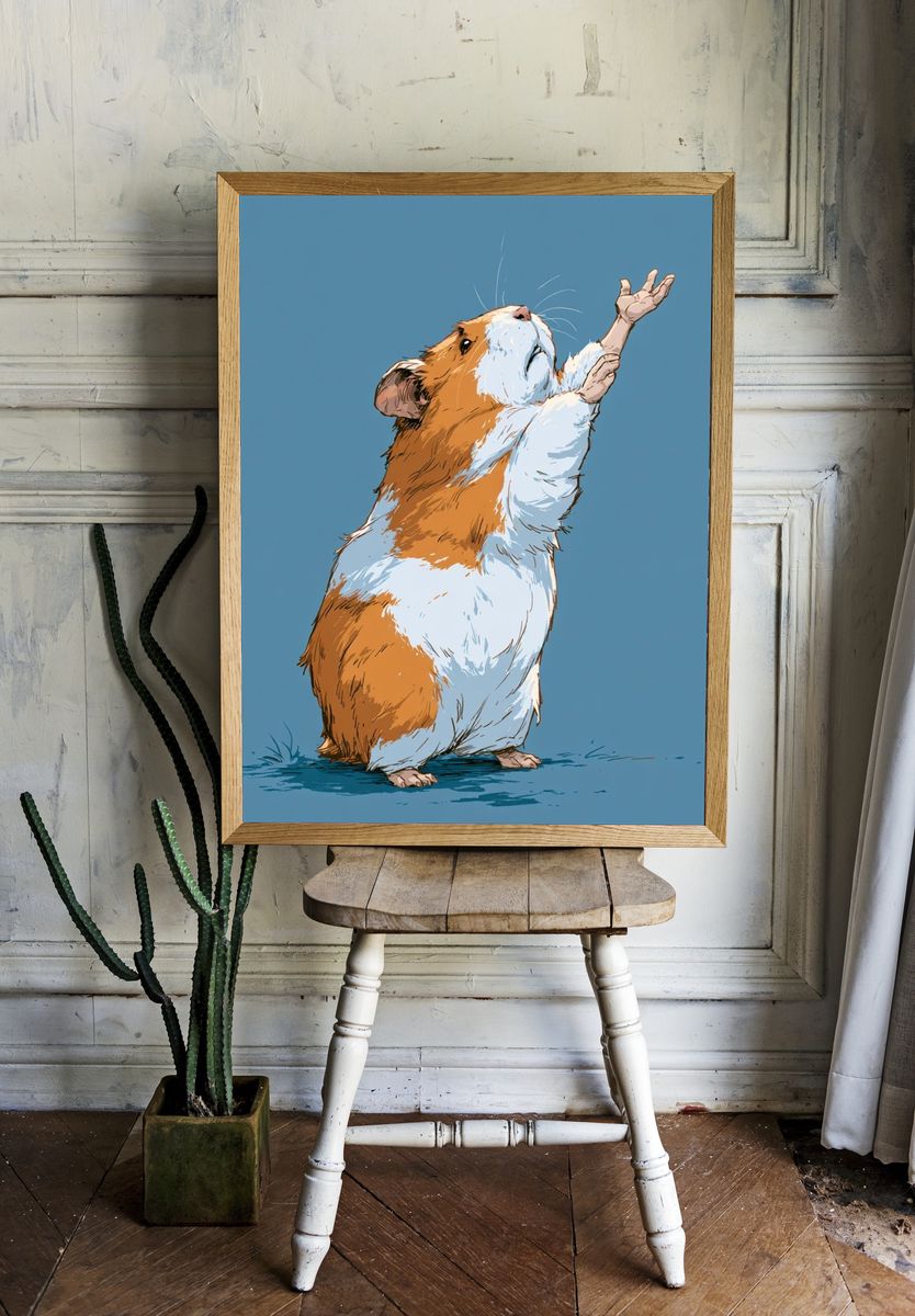 Hamster Illustration Poster. room preview