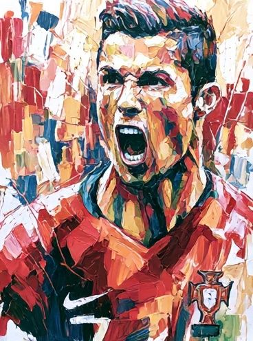 Cristiano Ronaldo Portrait Illustration Poster. poster detail