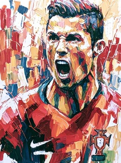 Cristiano Ronaldo Portrait Illustration Poster. poster