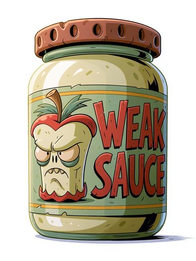 Weak Sauce Jar Cartoon Print. poster