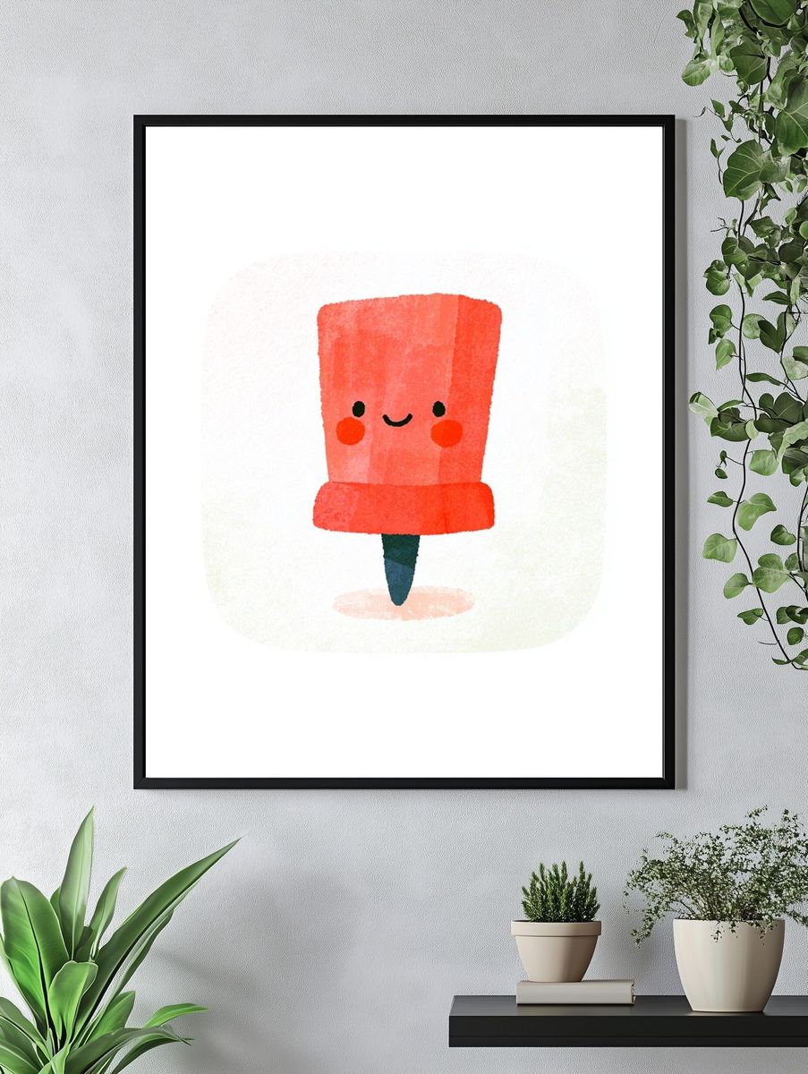 Cute Popsicle Illustration Poster. — room view 4