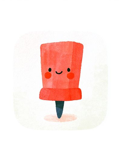 Cute Popsicle Illustration Poster.