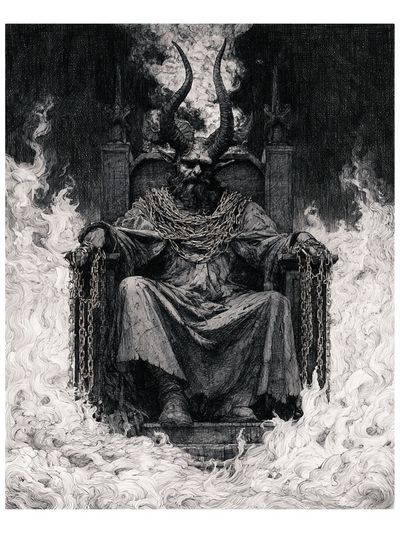 Horned Throne Dark Fantasy Print.