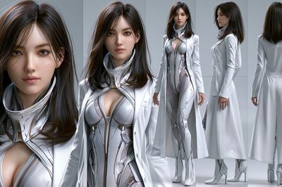 Futuristic Woman Fashion Poster. poster