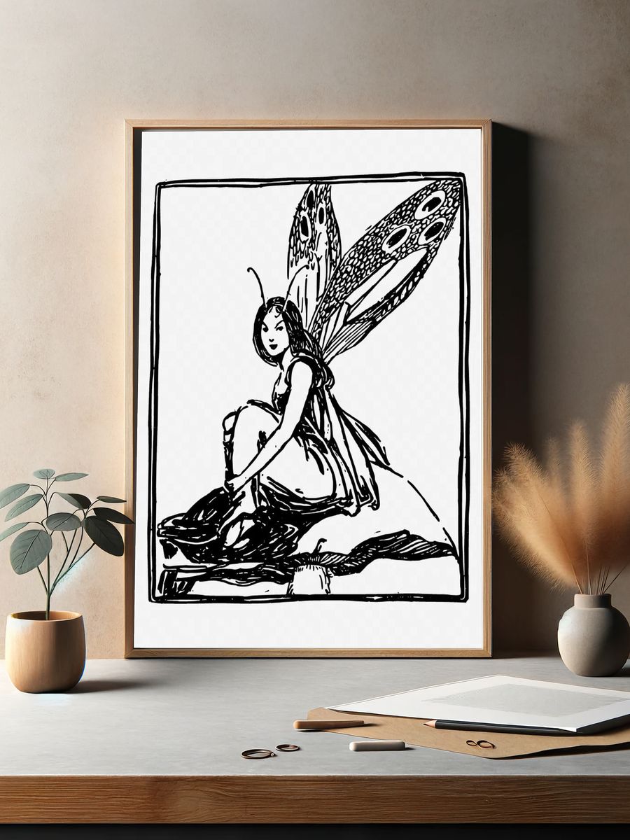 Fairy drawing, fantasy vintage illustration. — room view 2