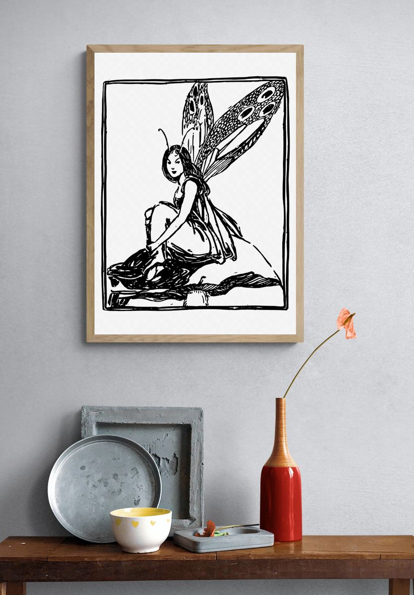Fairy drawing, fantasy vintage illustration. — room view 3