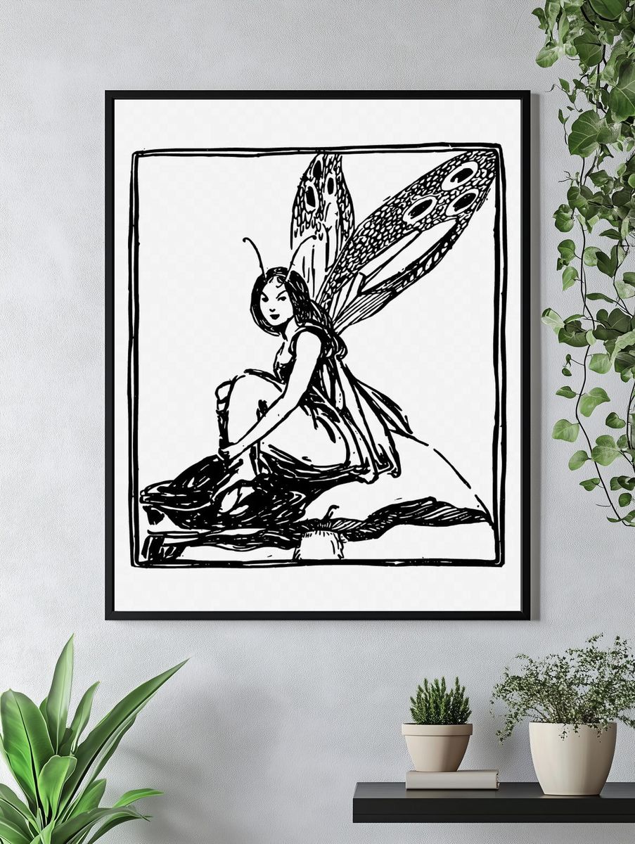 Fairy drawing, fantasy vintage illustration. — room view 4