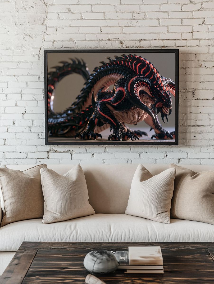 Infernal Dragon Creature Print. room preview