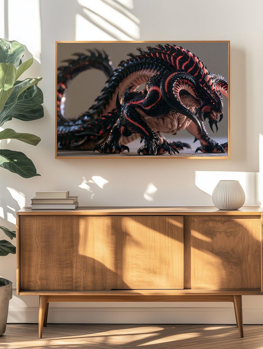 Infernal Dragon Creature Print. — room view 3
