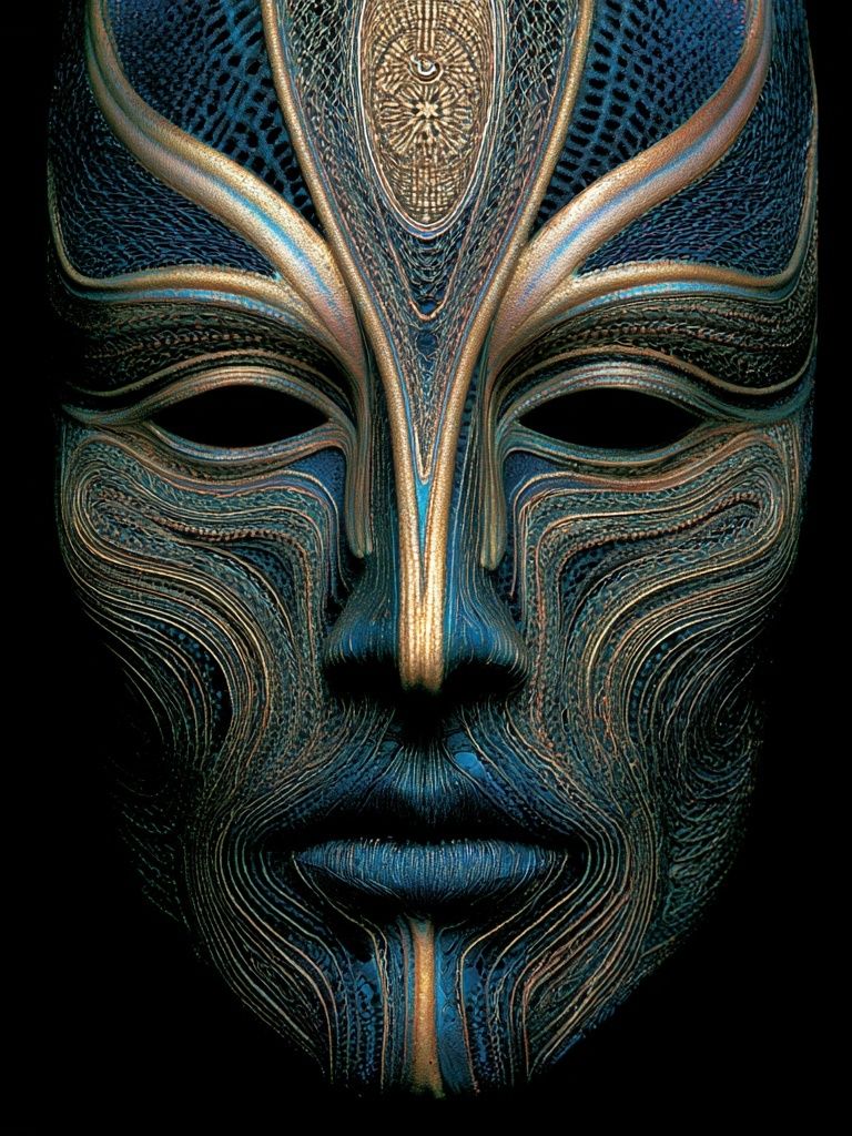 Mystic Mask Digital Art Poster. poster detail