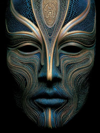 Mystic Mask Digital Art Poster. poster