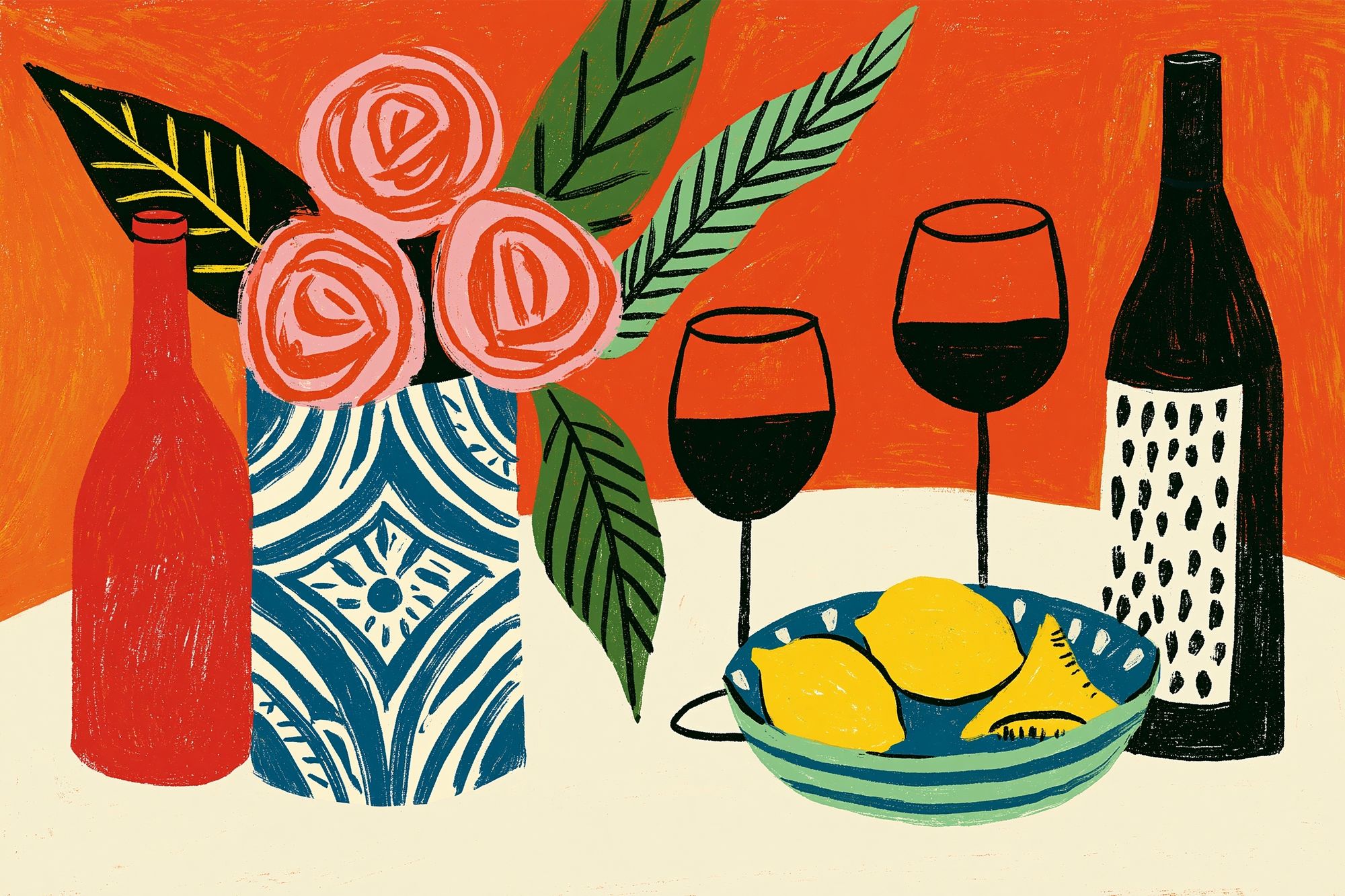 Citrus Still Life Illustration Poster. poster — illustration art
