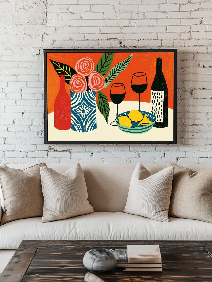 Citrus Still Life Illustration Poster. room preview