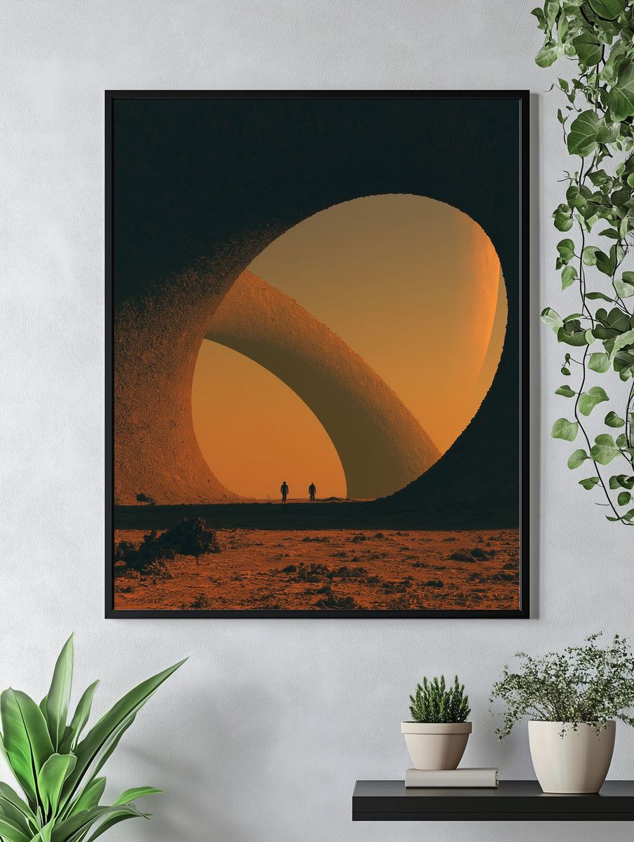 Desert Archscape Illustration Print. — room view 4