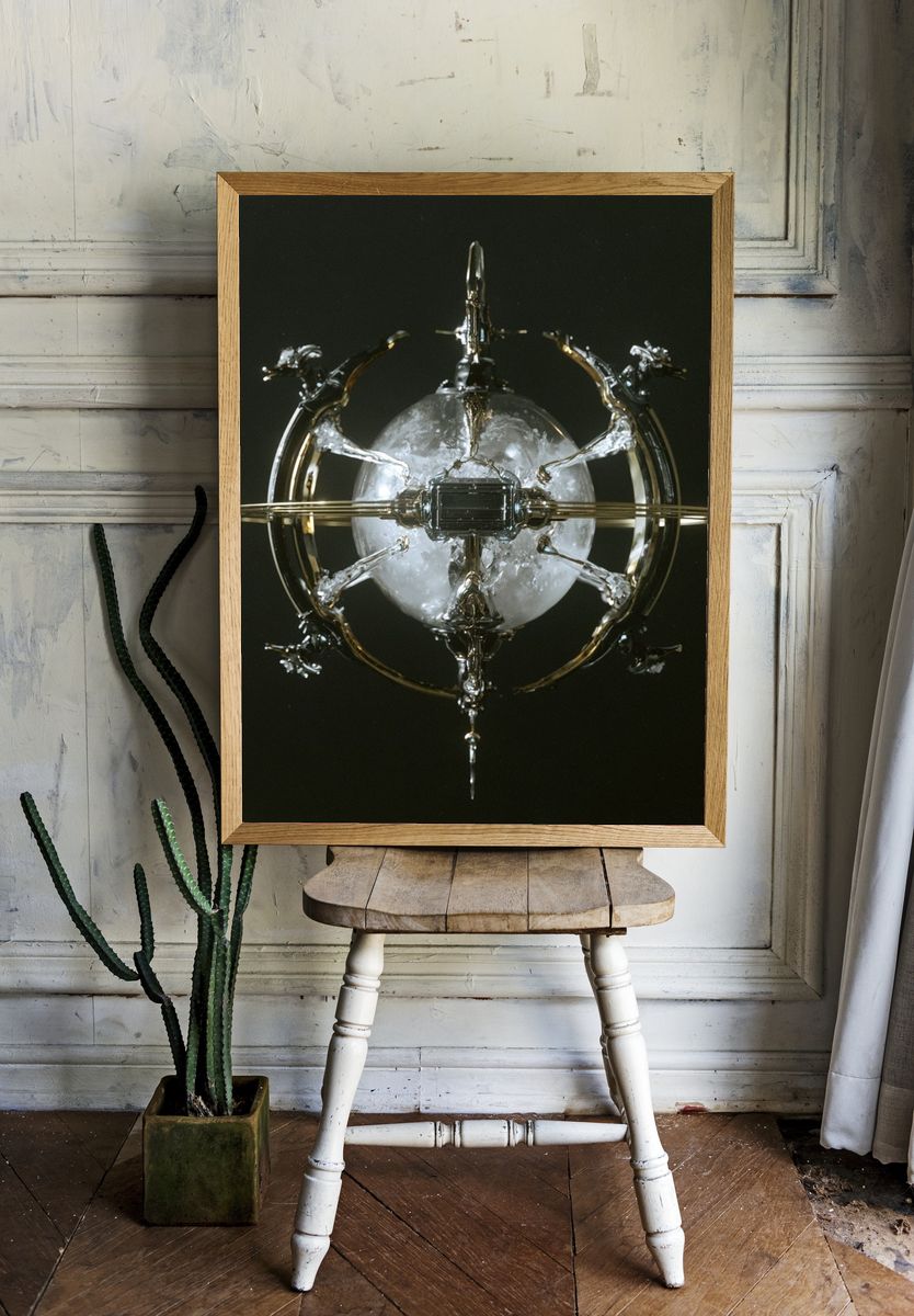 Celestial Orbital Sculpture Print. room preview