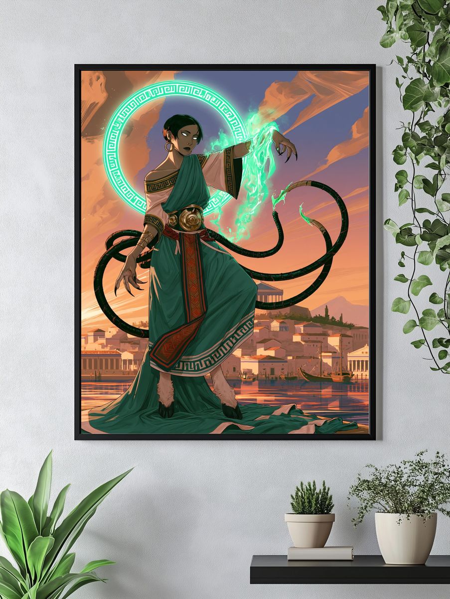 Mystic Sorceress Digital Art Poster. — room view 4