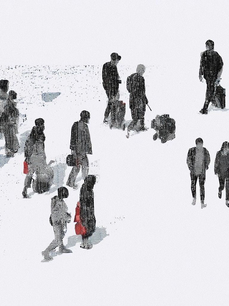 Urban Crowd Illustration Poster. poster detail