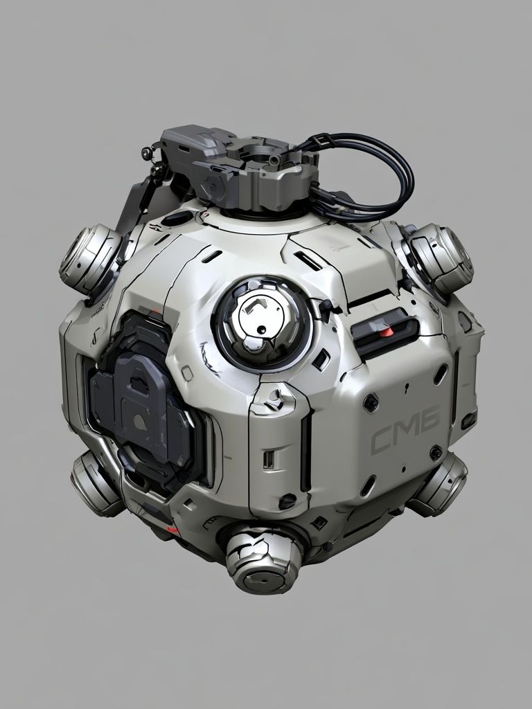 Sci-Fi Orb Device Illustration Poster. poster — illustration art
