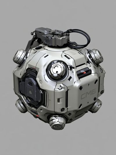 Sci-Fi Orb Device Illustration Poster.