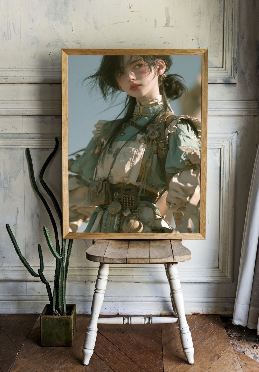 Fantasy Portrait Digital Art Poster. room preview