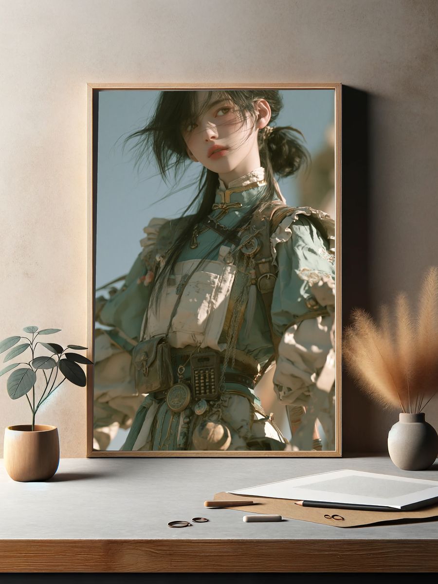 Fantasy Portrait Digital Art Poster. — room view 2