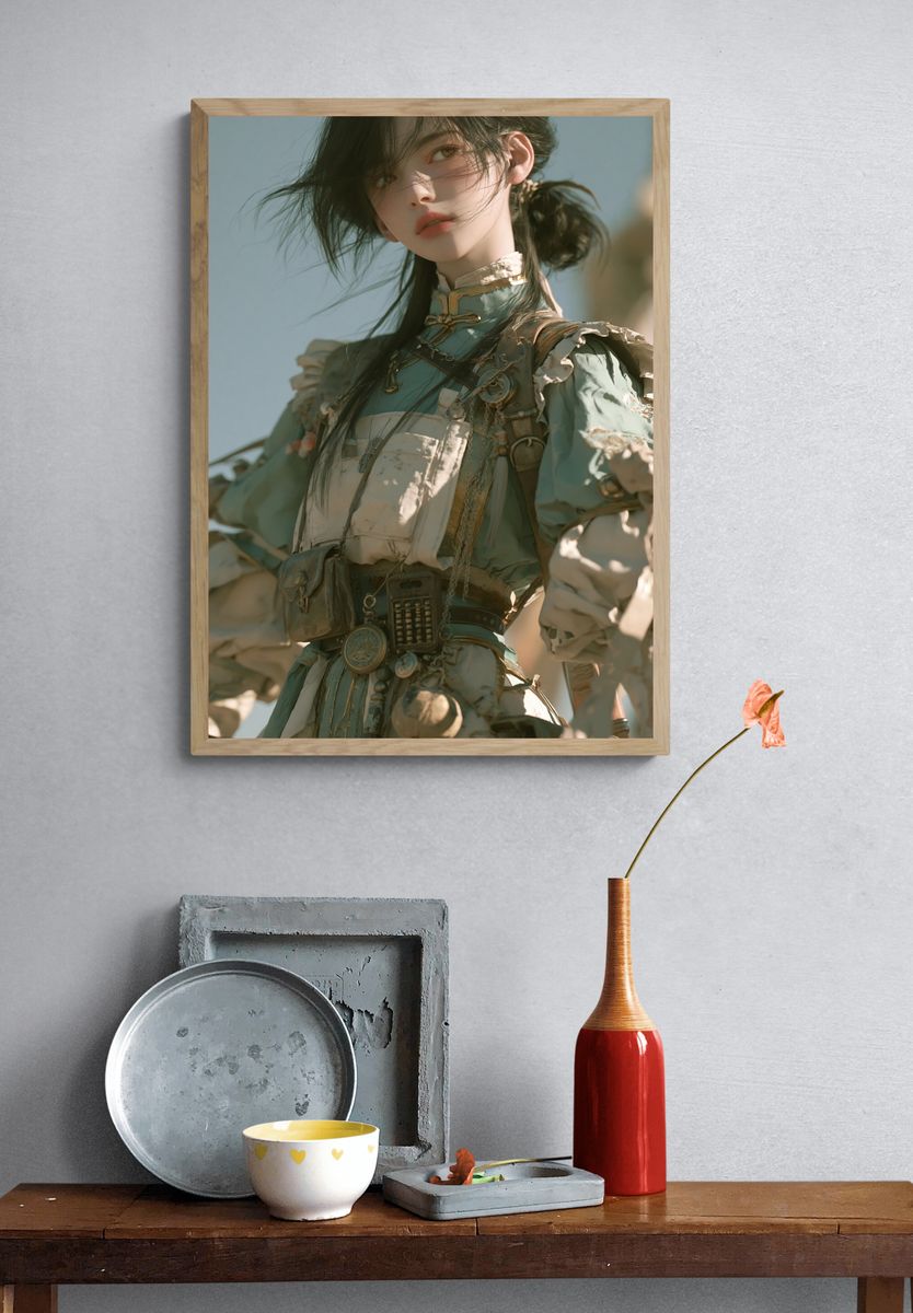 Fantasy Portrait Digital Art Poster. — room view 3
