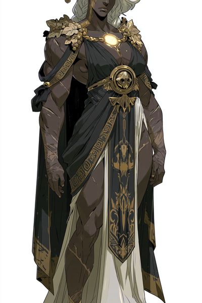 Golden Goddess Character Illustration Poster. poster