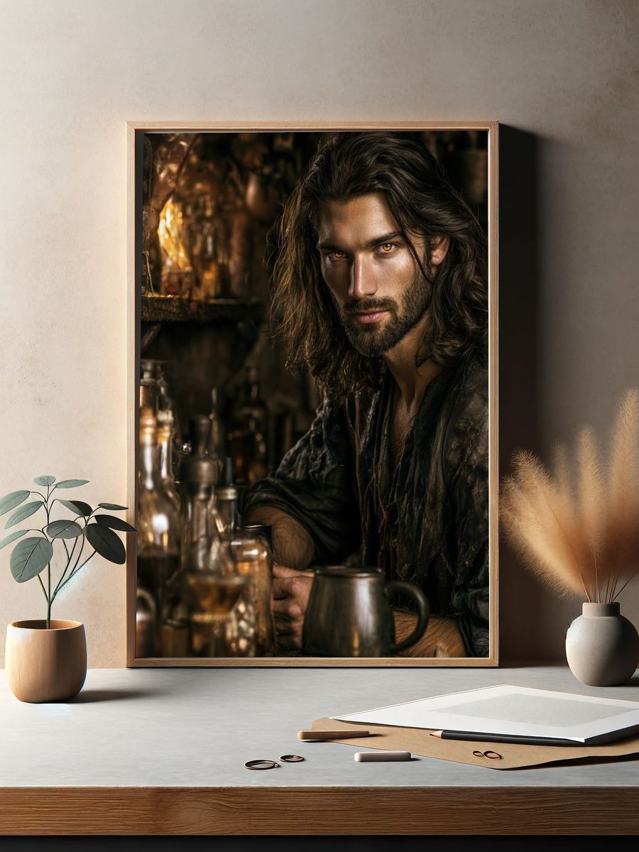 Mystic Tavern Portrait Print. — room view 2