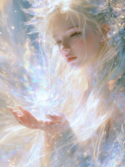 Celestial Fairy Portrait Print. poster