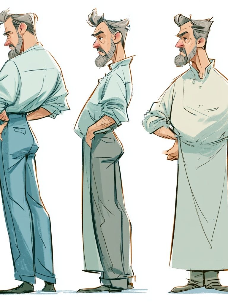 Character Turnaround Illustration Poster. poster detail