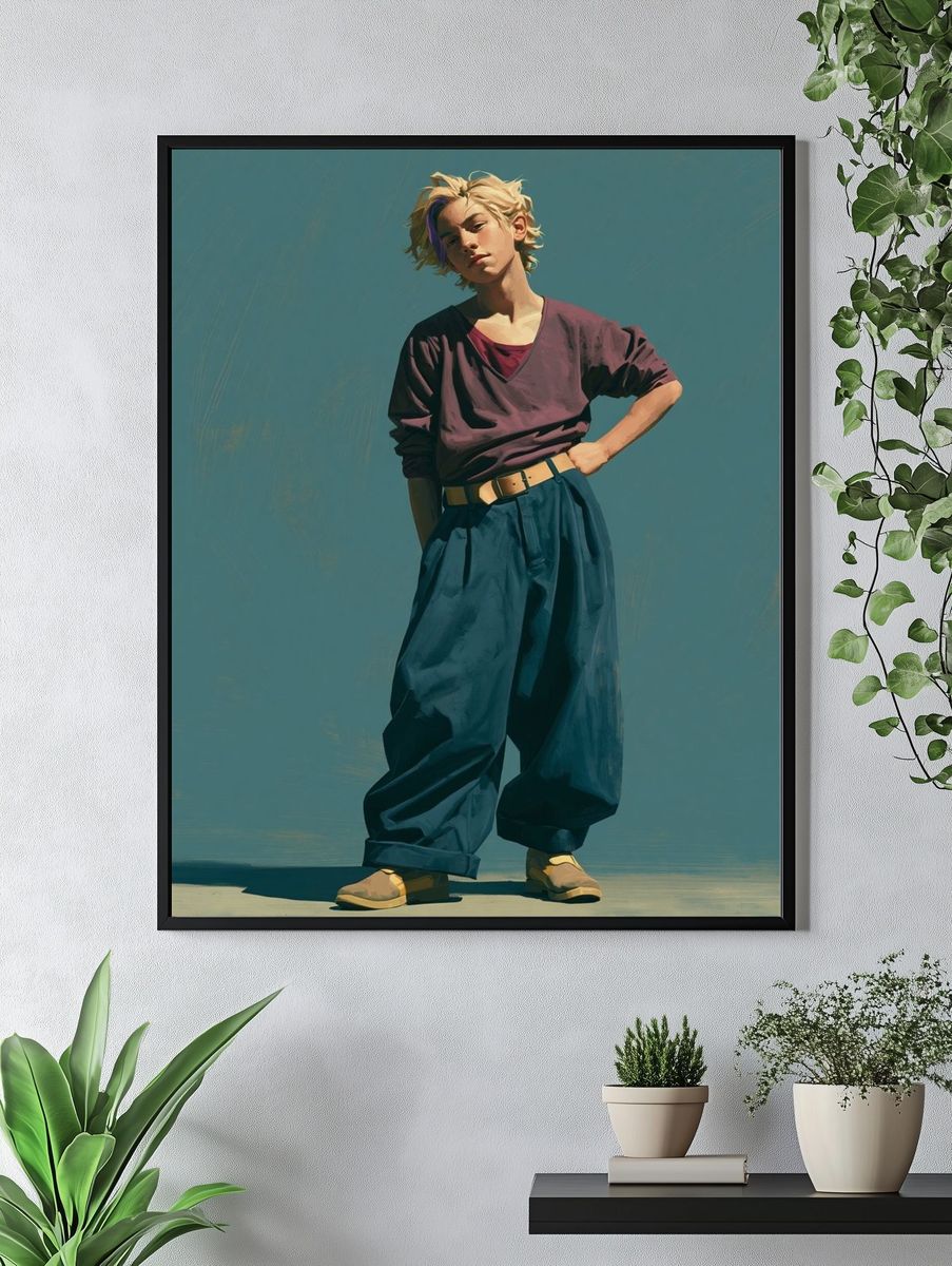 Stylish Portrait Illustration Poster. — room view 4