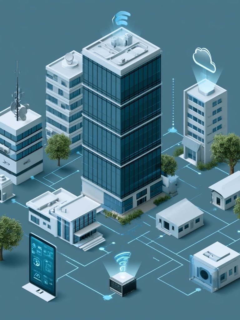 Smart City Network Illustration Poster. poster detail