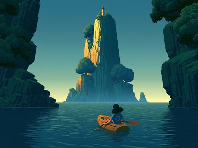 Island Lighthouse Adventure Print.