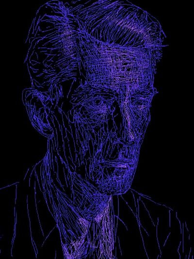Neon Line Portrait Poster.