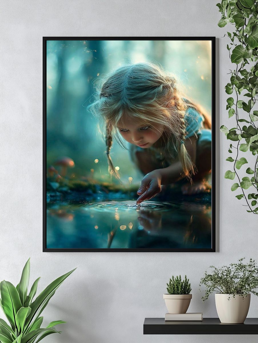 Forest Girl Fantasy Illustration Poster. — room view 4