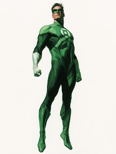 Green Lantern Hero Illustration Poster.