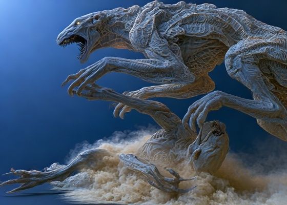 Monster Creature Digital Art Poster. poster — illustration art