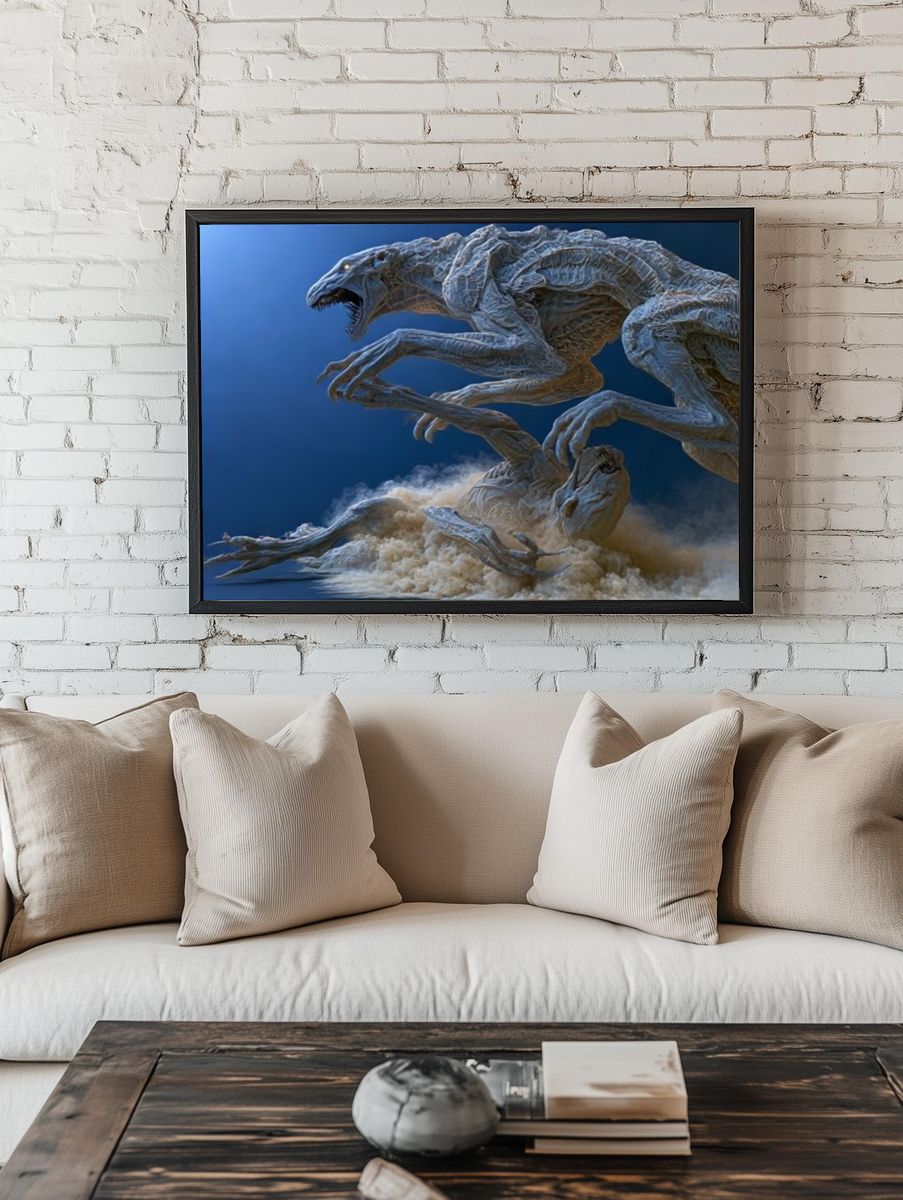 Monster Creature Digital Art Poster. room preview