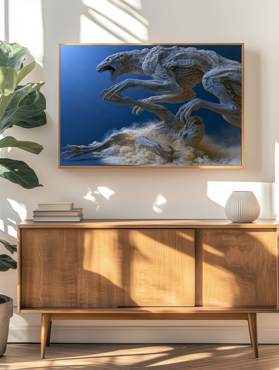 Monster Creature Digital Art Poster. — room view 3