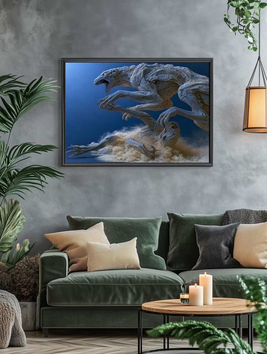 Monster Creature Digital Art Poster. — room view 4