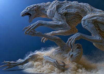 Monster Creature Digital Art Poster. poster
