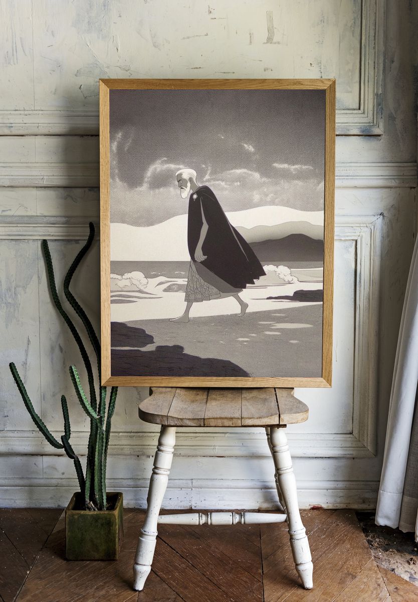 Elder Wanderer — Illustration Print. room preview
