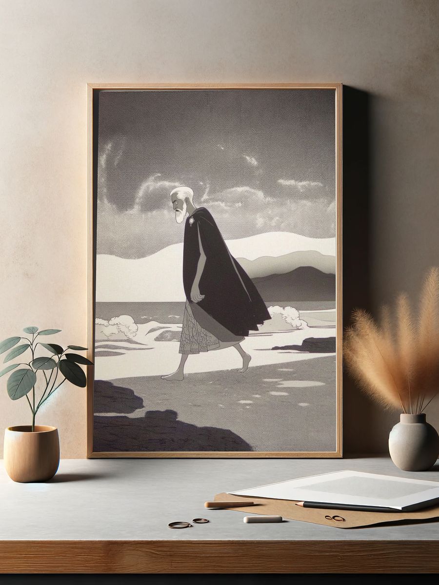 Elder Wanderer — Illustration Print. — room view 2