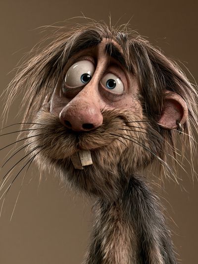 Quirky Rat Portrait Illustration Poster. poster