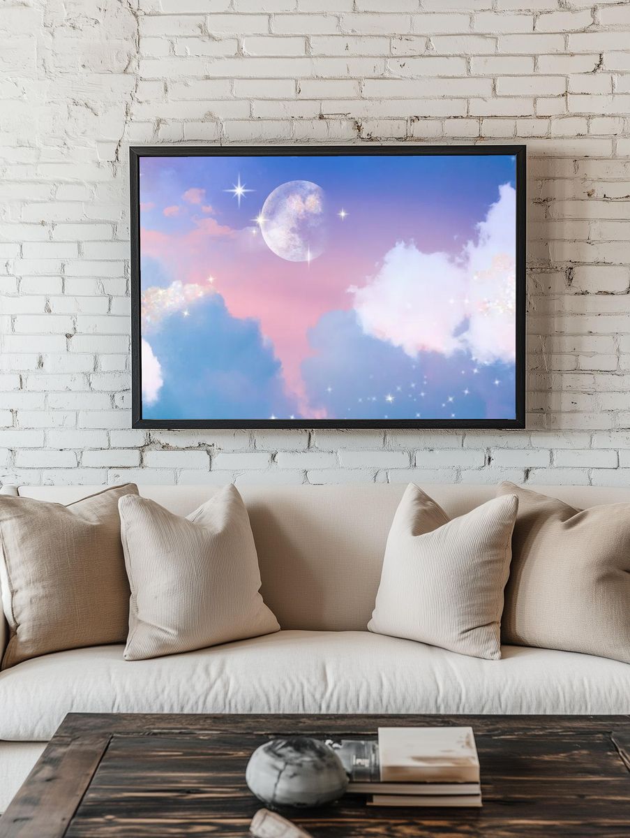 Aesthetic sky desktop wallpaper, surreal. — room view 1