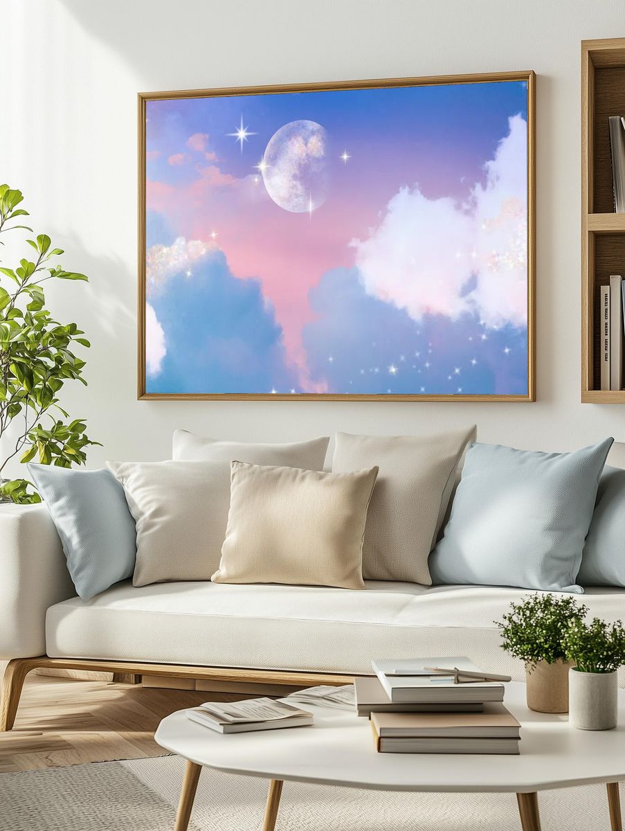 Aesthetic sky desktop wallpaper, surreal. — room view 2