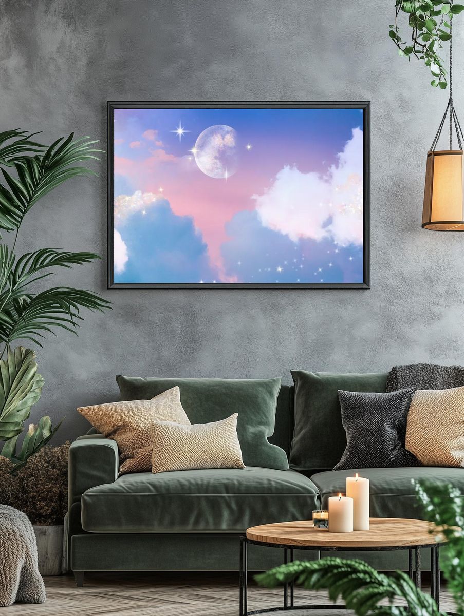 Aesthetic sky desktop wallpaper, surreal. — room view 4