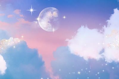 Aesthetic sky desktop wallpaper, surreal. poster print