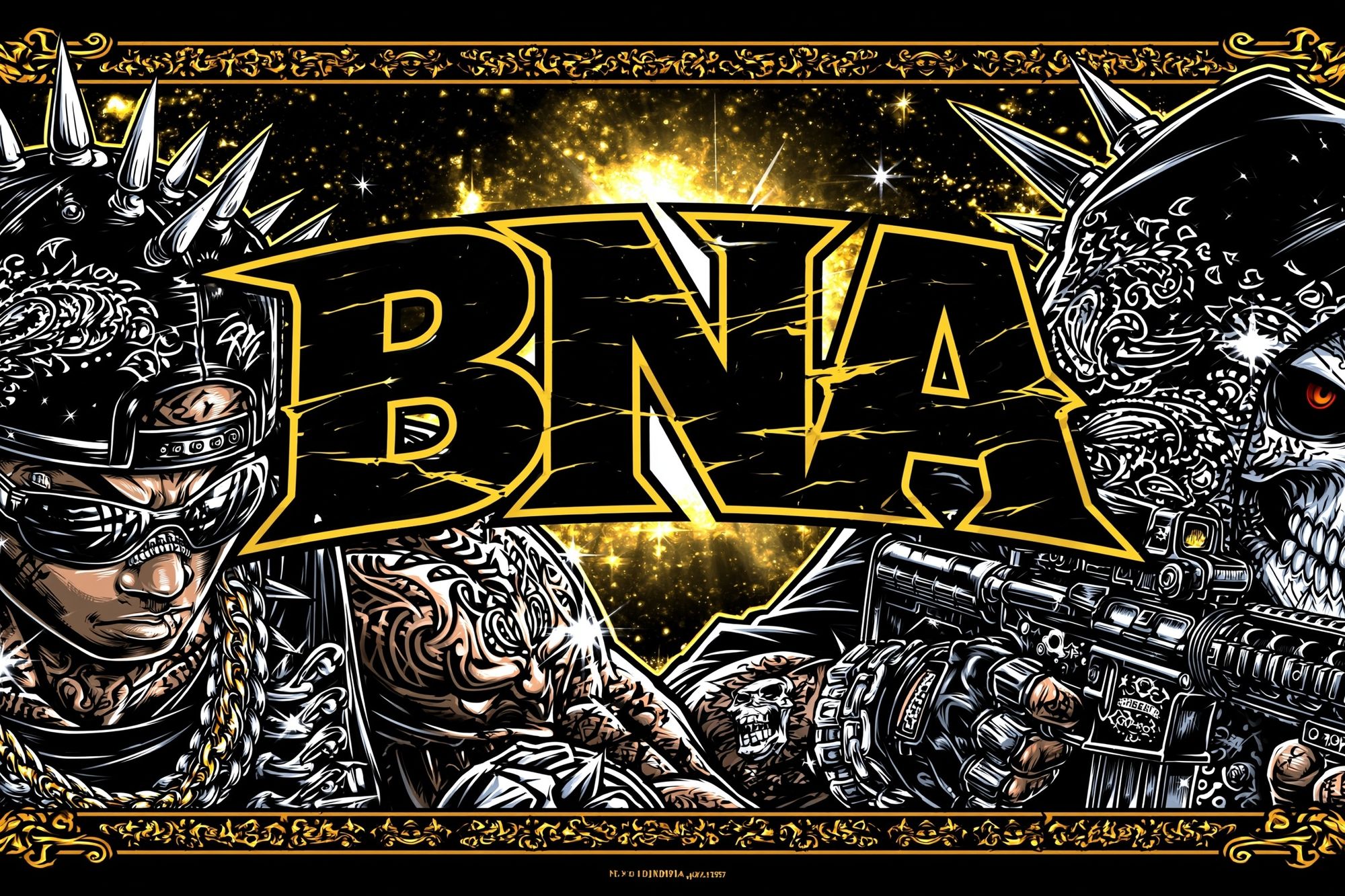 BNA Skull Warriors Illustration Poster. poster — illustration art