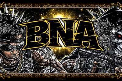 BNA Skull Warriors Illustration Poster.
